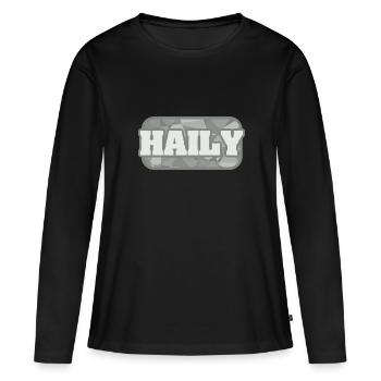 Santé et santé médicale - T-shirt manches longues Premium bio Femme - noir - Devant - Julia (174cm)