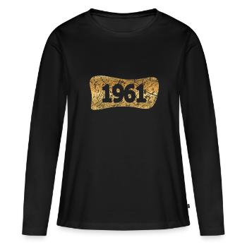 Goldbarrren 1961 - T-shirt manches longues Premium bio Femme - noir - Devant - Julia (174cm)