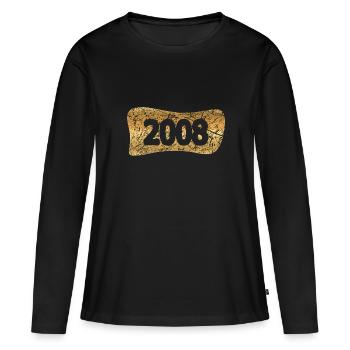 Goldbarrren 2008 - T-shirt manches longues Premium bio Femme - noir - Devant - Julia (174cm)