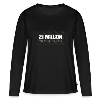 21 millions - Bitcoin - Veris dans Numeris - T-shirt manches longues Premium bio Femme - noir - Devant - Julia (174cm)