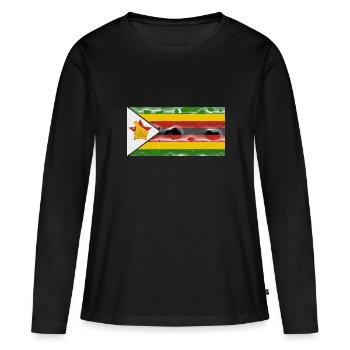 Zimbabwe - T-shirt manches longues Premium bio Femme - noir - Devant - Julia (174cm)