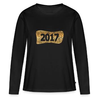 Métal précieux 2017 - T-shirt manches longues Premium bio Femme - noir - Devant - Julia (174cm)