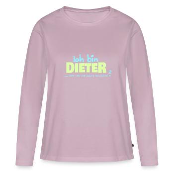Dieter - Frauen Premium Bio Langarmshirt - Altrosa - Vorne - Julia (174cm)
