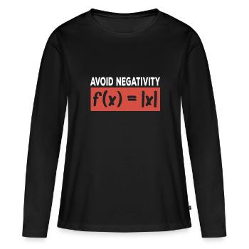 Avoid Negativity Mathematics Function Math - Frauen Premium Bio Langarmshirt - Schwarz - Vorne - Julia (174cm)