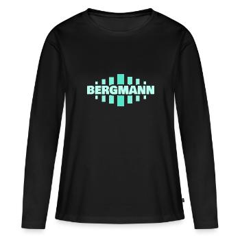 Profession : Mineur - T-shirt manches longues Premium bio Femme - noir - Devant - Julia (174cm)