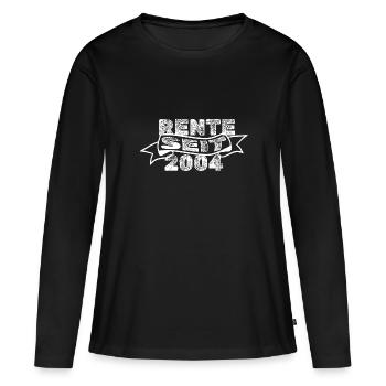 2004 2004 - T-shirt manches longues Premium bio Femme - noir - Devant - Julia (174cm)