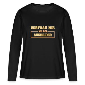 Cadeau pour l’instructeur - T-shirt manches longues Premium bio Femme - noir - Devant - Julia (174cm)