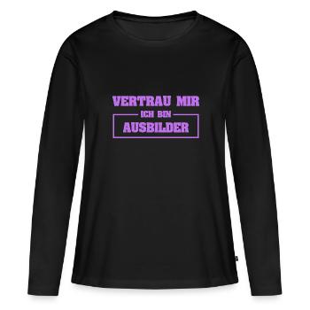 Instructeur drôle - T-shirt manches longues Premium bio Femme - noir - Devant - Julia (174cm)