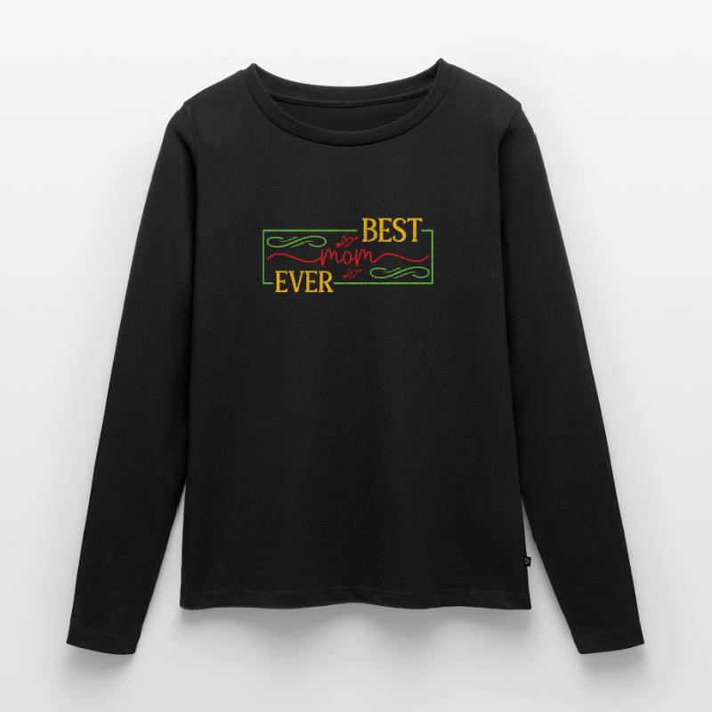Mama Mutter Mom Muttertag - Muttertagsdesign Frauen Premium Bio Langarmshirt