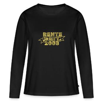 2008 - Frauen Premium Bio Langarmshirt - Schwarz - Vorne - Julia (174cm)