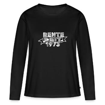 1973 1973 - T-shirt manches longues Premium bio Femme - noir - Devant - Julia (174cm)