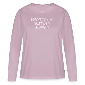 Emotional Support Human - Frauen Premium Bio Langarmshirt - Altrosa - Vorne - Julia (174cm)