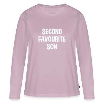 Funny Second Favourite Son Children Siblings - Women's Premium Organic Long Sleeve Shirt - dusky pink - Front - Julia (174cm)