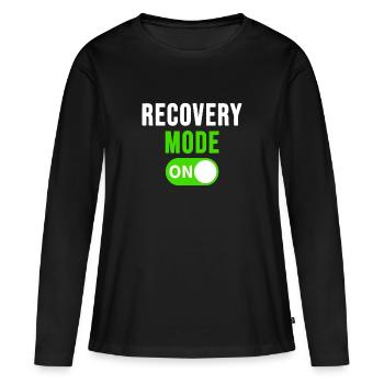 Mode de récupération sur un tee de blessure amusante - T-shirt manches longues Premium bio Femme - noir - Devant - Julia (174cm)