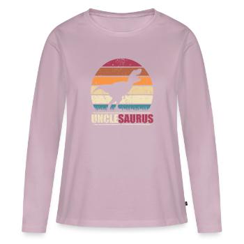 Unclesaurus Rex Dinosaurier T Rex Dino Dinosaurus - Frauen Premium Bio Langarmshirt - Altrosa - Vorne - Julia (174cm)