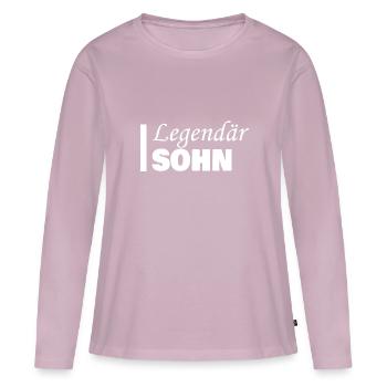 Profession : Fils - T-shirt manches longues Premium bio Femme - rose poudré - Devant - Julia (174cm)