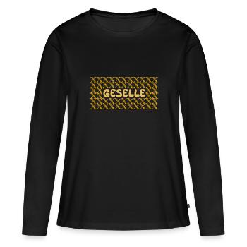 Emploi Compagnon - T-shirt manches longues Premium bio Femme - noir - Devant - Julia (174cm)