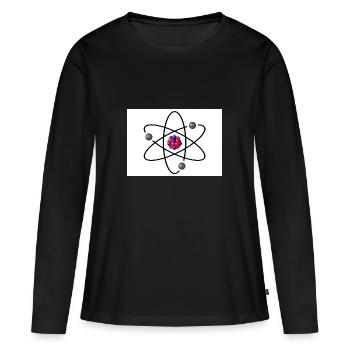 Particules de physique de l'idée de cadeau de la théorie du big bang - T-shirt manches longues Premium bio Femme - noir - Devant - Julia (174cm)
