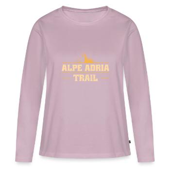 Alpenüberquerung Alpe Adria Trail Ferwanderweg - Frauen Premium Bio Langarmshirt - Altrosa - Vorne - Julia (174cm)