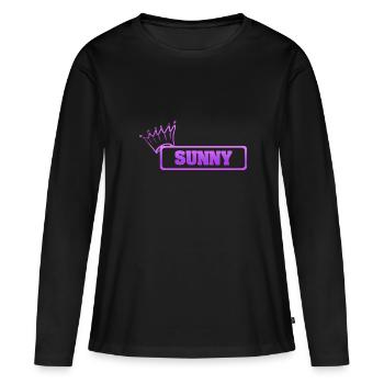 Fille Sunny - T-shirt manches longues Premium bio Femme - noir - Devant - Julia (174cm)