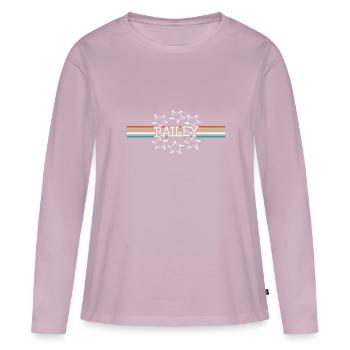 Bailey als Frauenname - Frauen Premium Bio Langarmshirt - Altrosa - Vorne - Julia (174cm)
