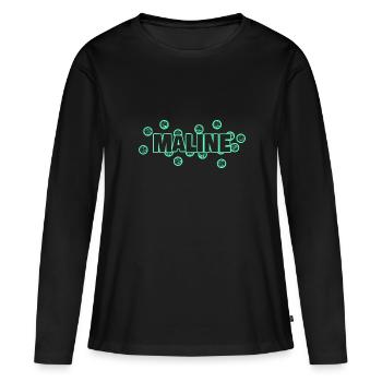Cadeau pour Maline - T-shirt manches longues Premium bio Femme - noir - Devant - Julia (174cm)