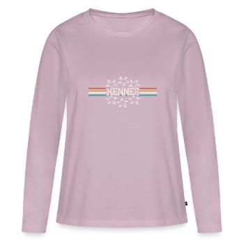 Stern Hennes - T-shirt manches longues Premium bio Femme - rose poudré - Devant - Julia (174cm)