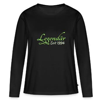 1994 - Frauen Premium Bio Langarmshirt - Schwarz - Vorne - Julia (174cm)