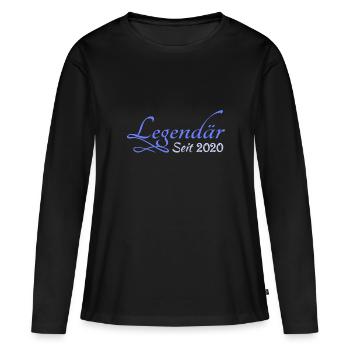 2020 - Women's Premium Organic Long Sleeve Shirt - black - Front - Julia (174cm)
