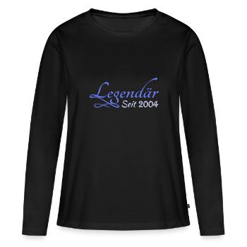 Heldin 2004 - Frauen Premium Bio Langarmshirt - Schwarz - Vorne - Julia (174cm)