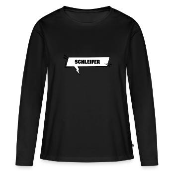 Schleifer als Bildung - Frauen Premium Bio Langarmshirt - Schwarz - Vorne - Julia (174cm)