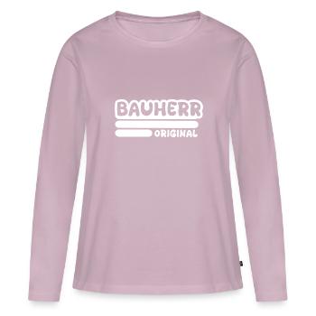 Occupation: Builder - Women's Premium Organic Long Sleeve Shirt - dusky pink - Front - Julia (174cm)