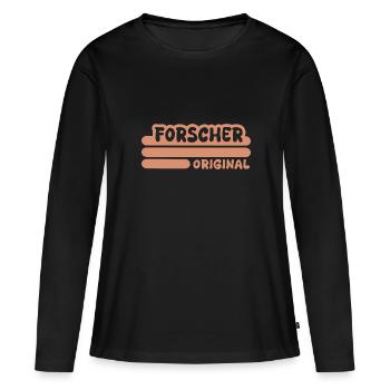 Le métier de chercheur - T-shirt manches longues Premium bio Femme - noir - Devant - Julia (174cm)