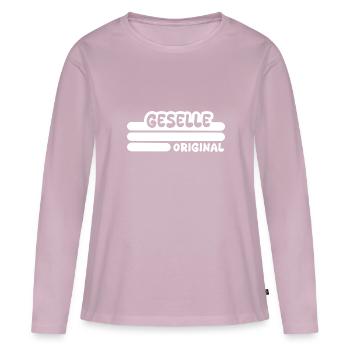 Profession compagnon - T-shirt manches longues Premium bio Femme - rose poudré - Devant - Julia (174cm)
