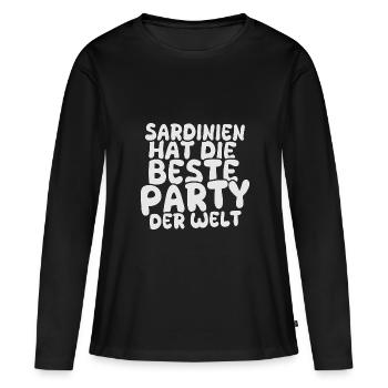 Destination de vacances Sardaigne - T-shirt manches longues Premium bio Femme - noir - Devant - Julia (174cm)