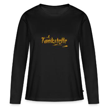 Station-service en tant que station-service - T-shirt manches longues Premium bio Femme - noir - Devant - Julia (174cm)