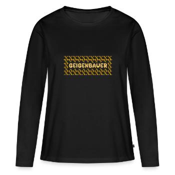 Luthier comme métier - T-shirt manches longues Premium bio Femme - noir - Devant - Julia (174cm)