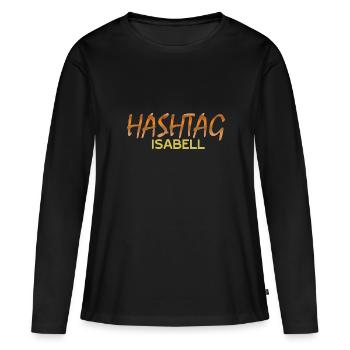Cadeau pour Isabell - T-shirt manches longues Premium bio Femme - noir - Devant - Julia (174cm)