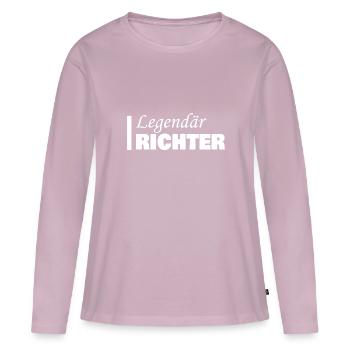 Juge - T-shirt manches longues Premium bio Femme - rose poudré - Devant - Julia (174cm)
