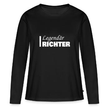 Juge - T-shirt manches longues Premium bio Femme - noir - Devant - Julia (174cm)