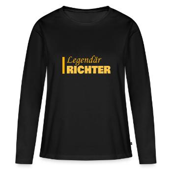 Profession : Juge - T-shirt manches longues Premium bio Femme - noir - Devant - Julia (174cm)