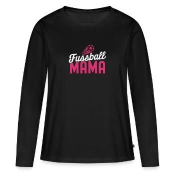 Fußball Mama - Frauen Premium Bio Langarmshirt - Schwarz - Vorne - Julia (174cm)