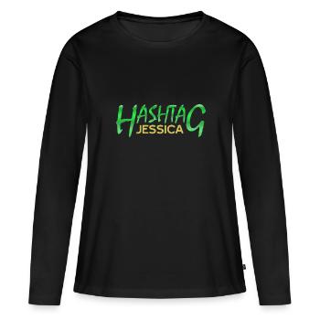 Social Jessica - Women's Premium Organic Long Sleeve Shirt - black - Front - Julia (174cm)
