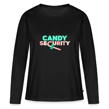 Süßigkeiten-Sicherheit - Frauen Premium Bio Langarmshirt - Schwarz - Vorne - Julia (174cm)