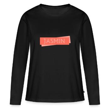 Schild Jasmin - Frauen Premium Bio Langarmshirt - Schwarz - Vorne - Julia (174cm)