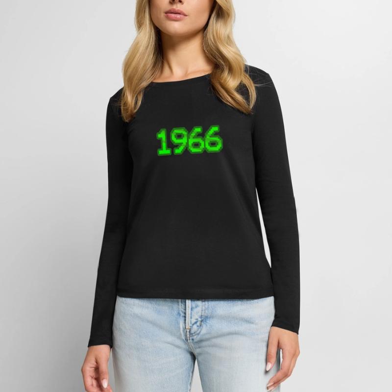 Nerd 1966 Frauen Premium Bio Langarmshirt