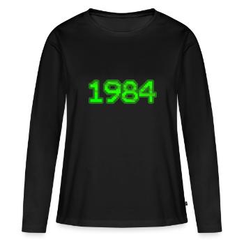 Computer 1984 - Women's Premium Organic Long Sleeve Shirt - black - Front - Julia (174cm)