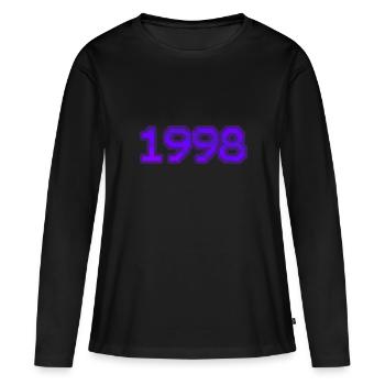 Computer 1998 - Women's Premium Organic Long Sleeve Shirt - black - Front - Julia (174cm)