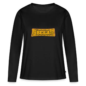 Mariage Bella - T-shirt manches longues Premium bio Femme - noir - Devant - Julia (174cm)