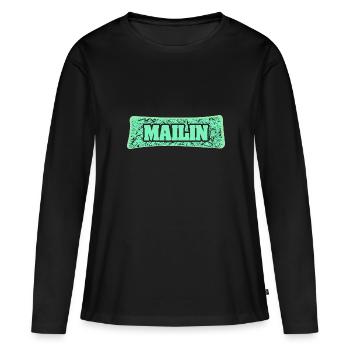 Mailin comme nom de naissance - T-shirt manches longues Premium bio Femme - noir - Devant - Julia (174cm)